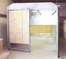 Cross Draft Paint Spray Booth - Model CD1012-8 Woodworking shop for spraying cabinets